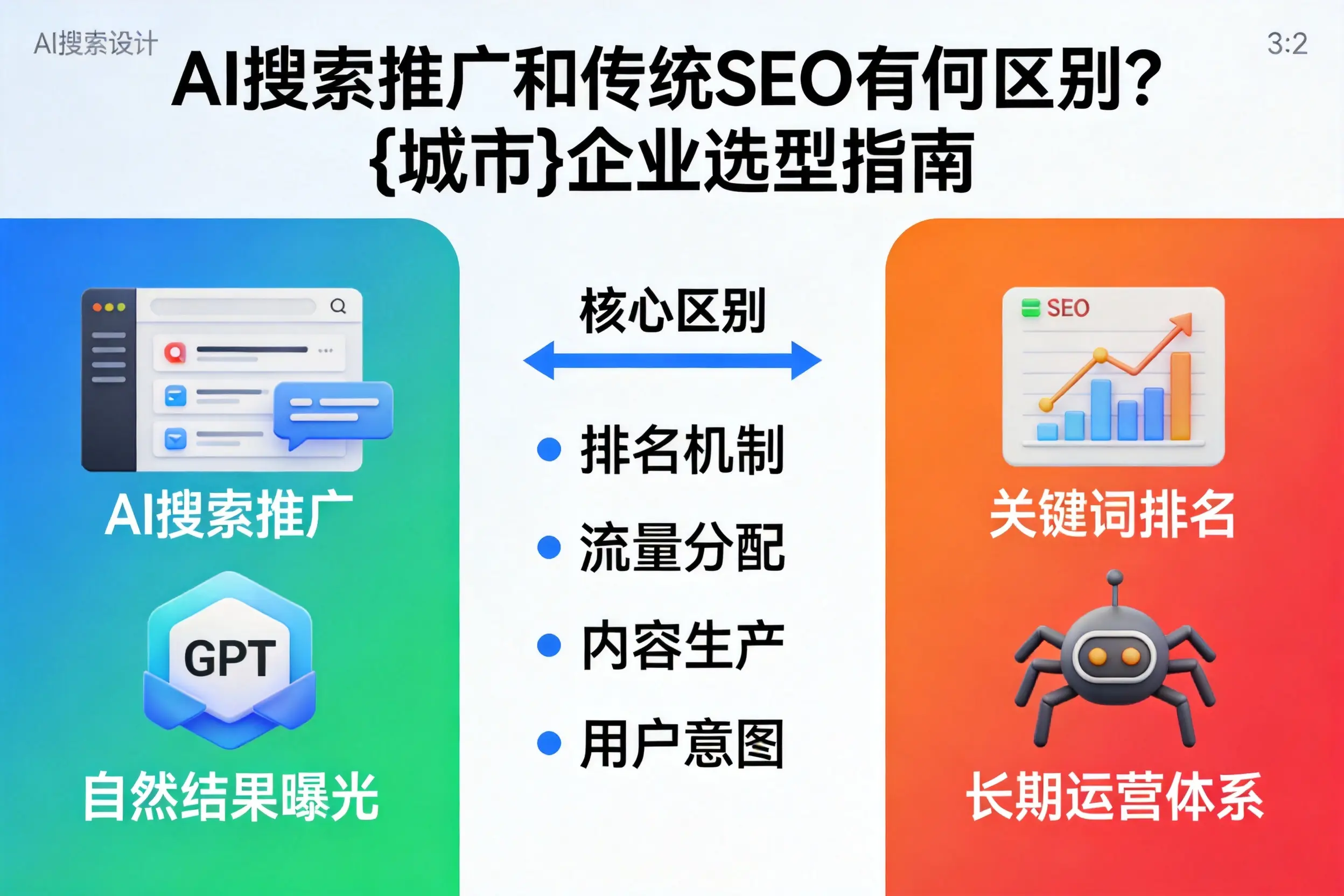 AI搜索推广和传统SEO有何区别？巴中企业选型指南
