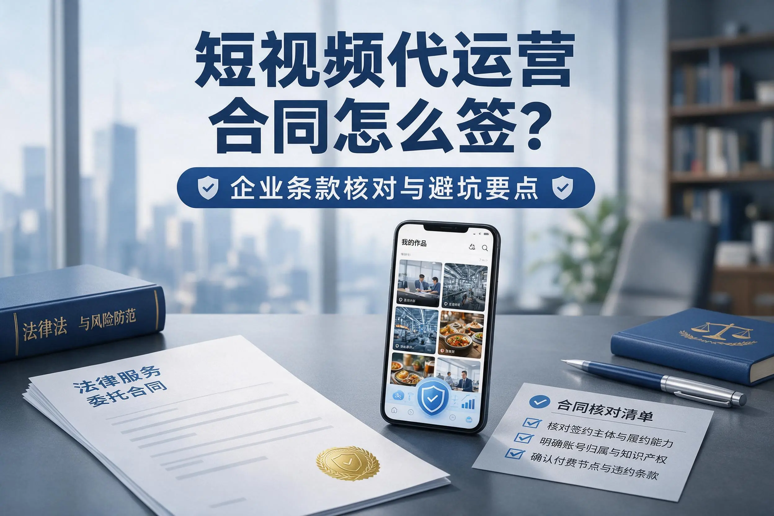 短视频代运营合同怎么签？巴中企业条款核对与避坑要点
