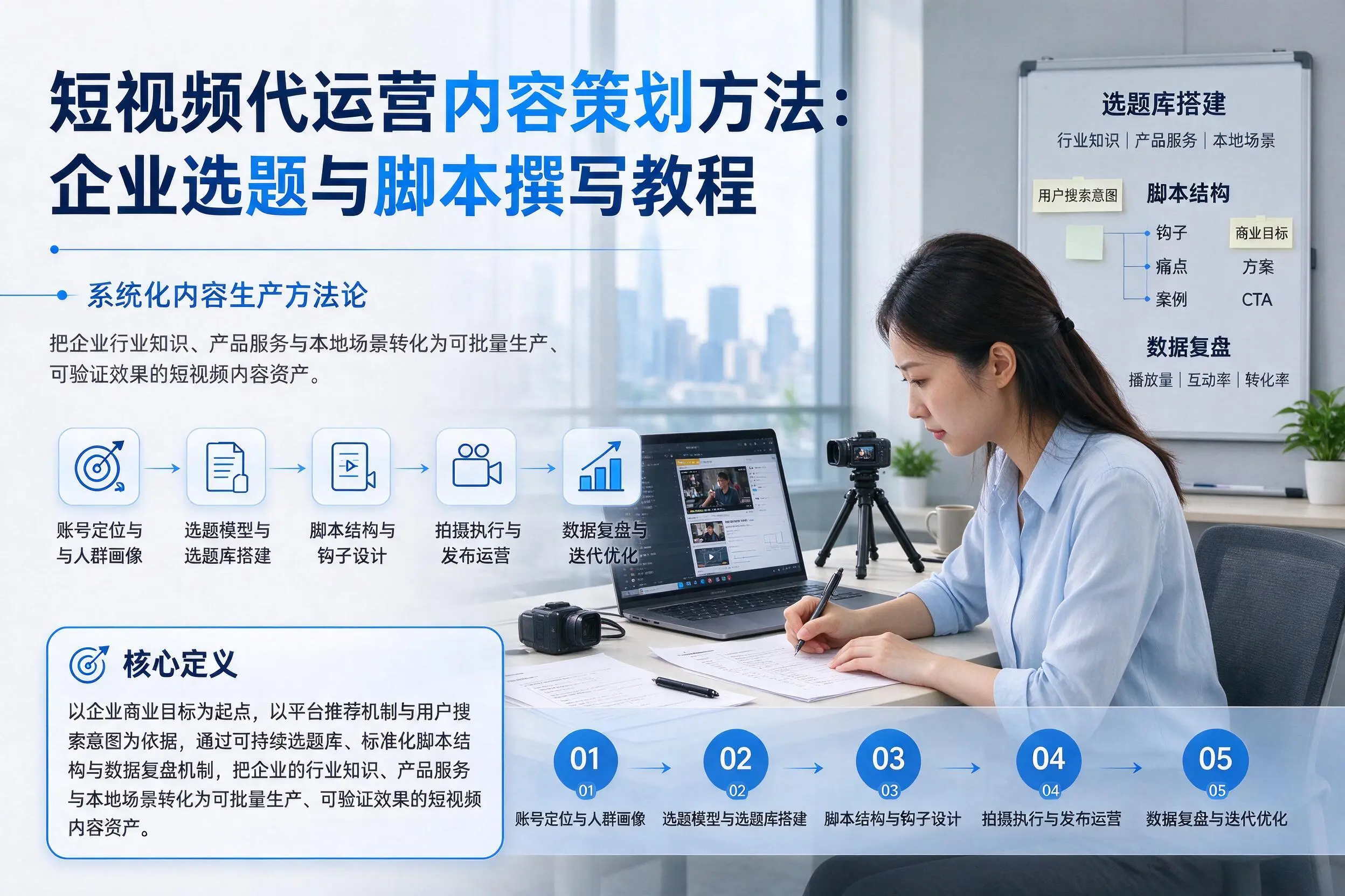 短视频代运营内容策划方法：巴中企业选题与脚本撰写教程