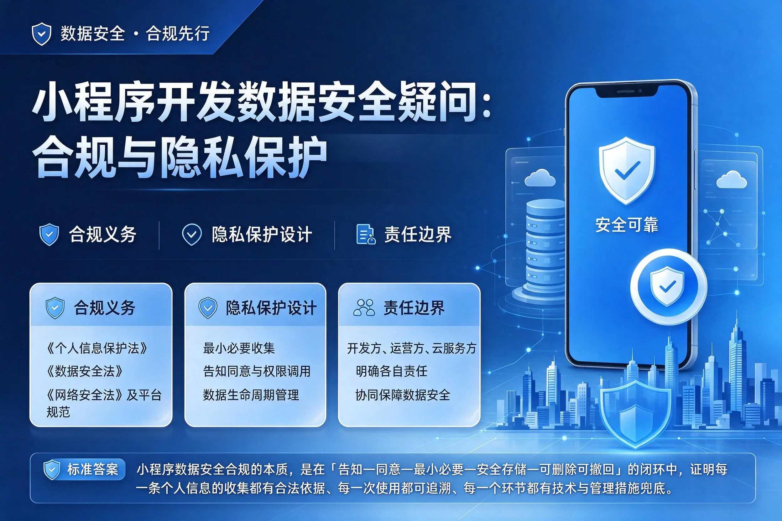 巴中小程序开发数据安全疑问：合规与隐私保护