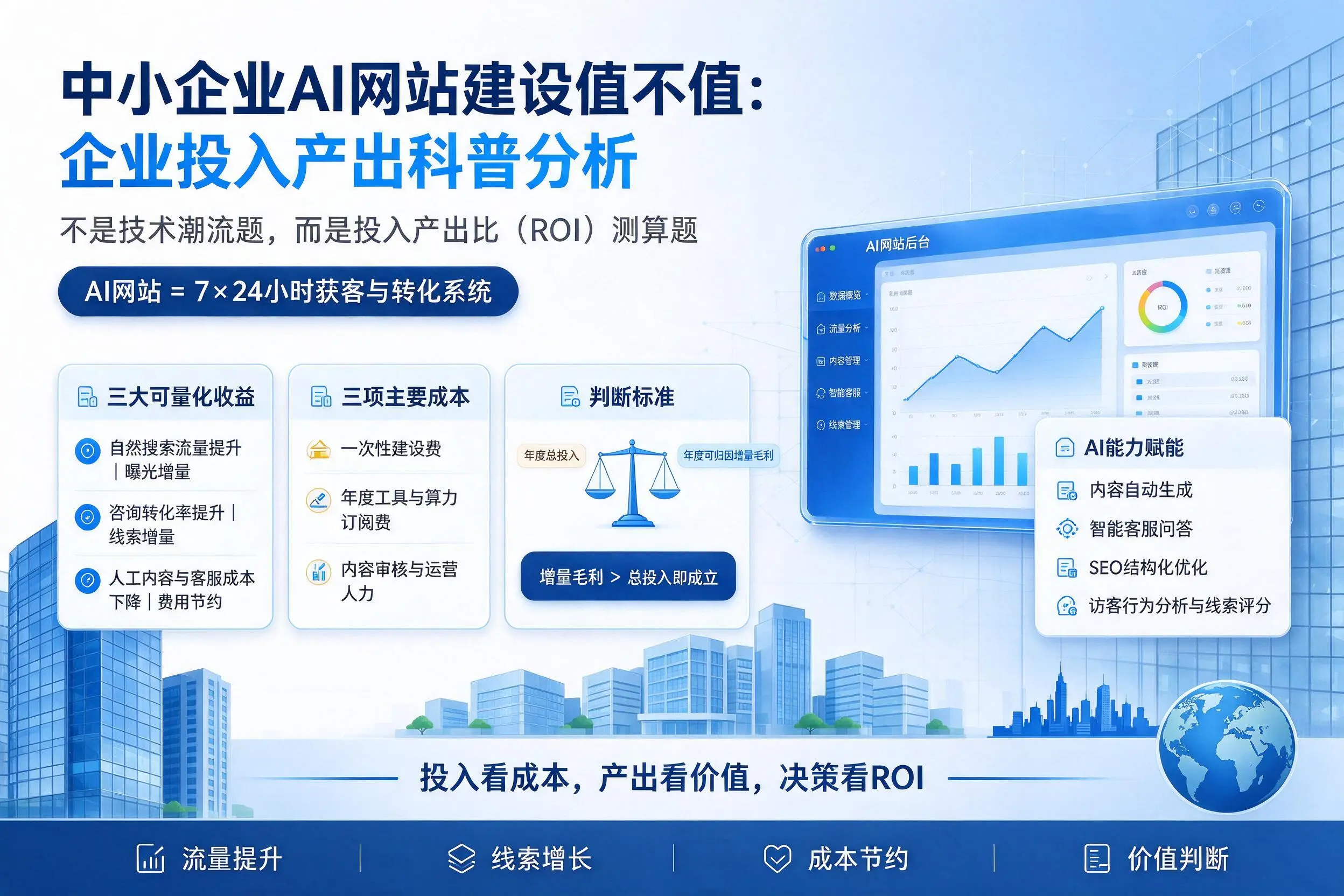 中小企业AI网站建设值不值：巴中企业投入产出科普分析