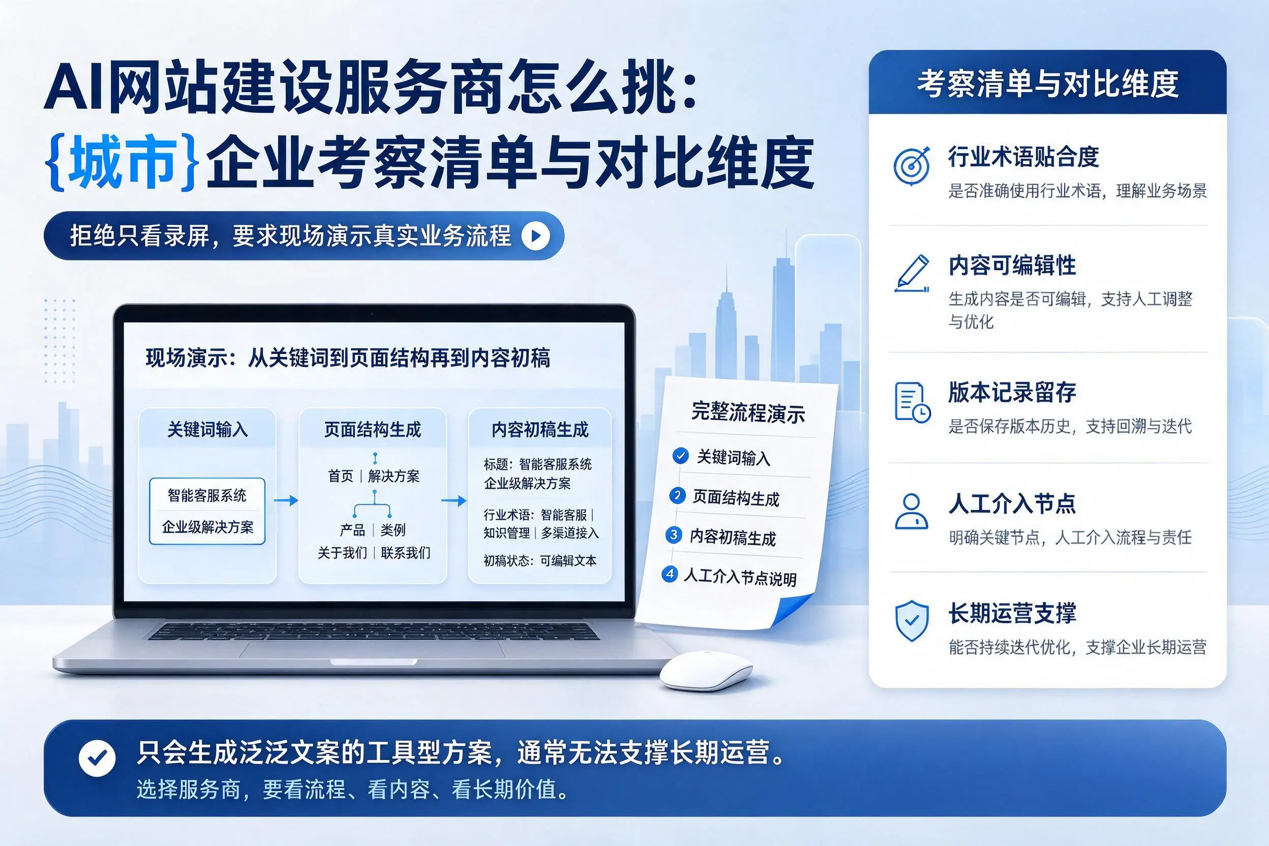 AI网站建设服务商怎么挑：巴中企业考察清单与对比维度