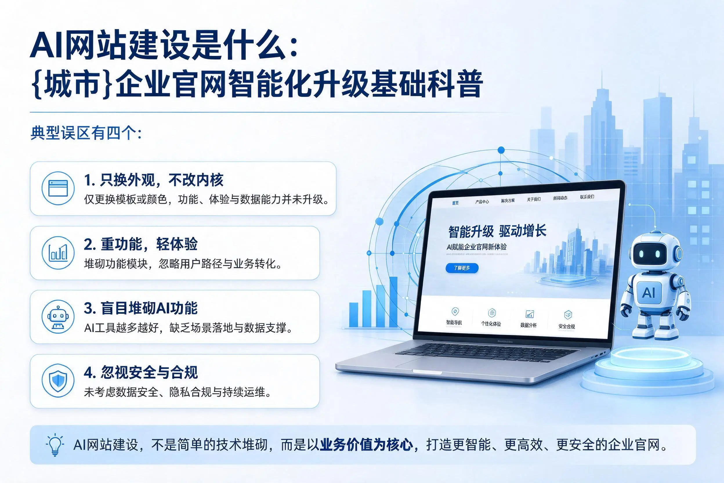 AI网站建设是什么：巴中企业官网智能化升级基础科普