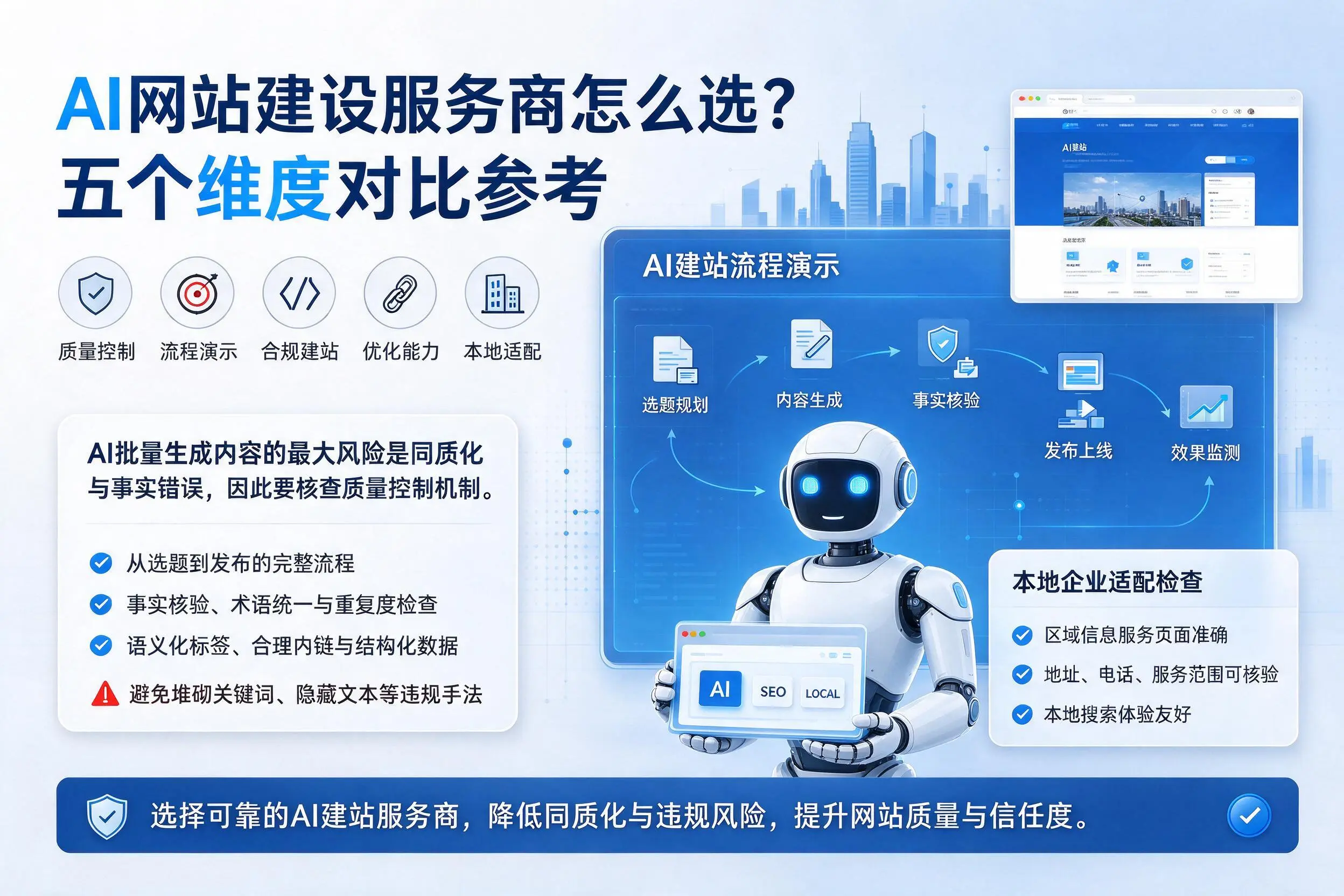 巴中AI网站建设服务商怎么选？五个维度对比参考