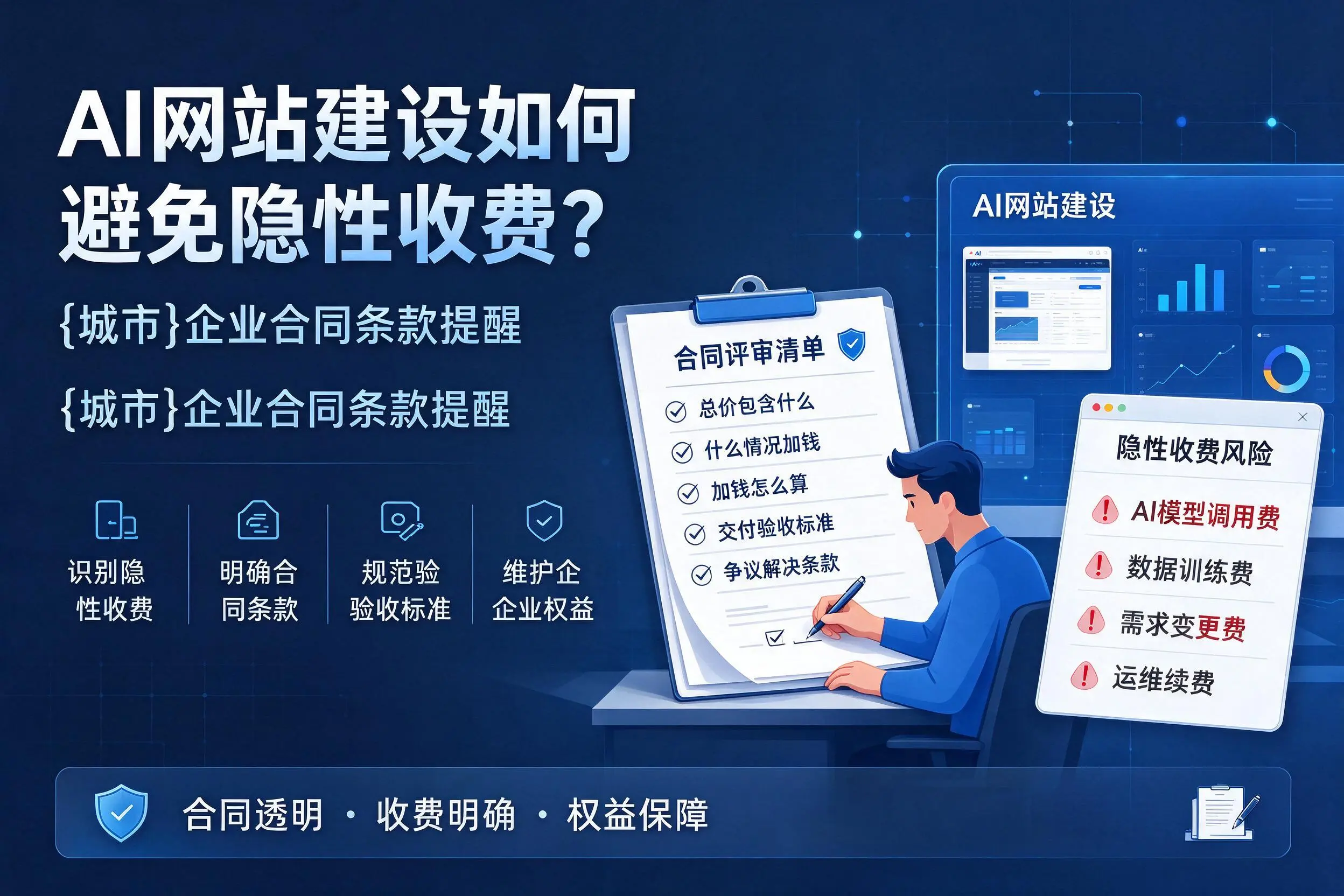 AI网站建设如何避免隐性收费？巴中企业合同条款提醒