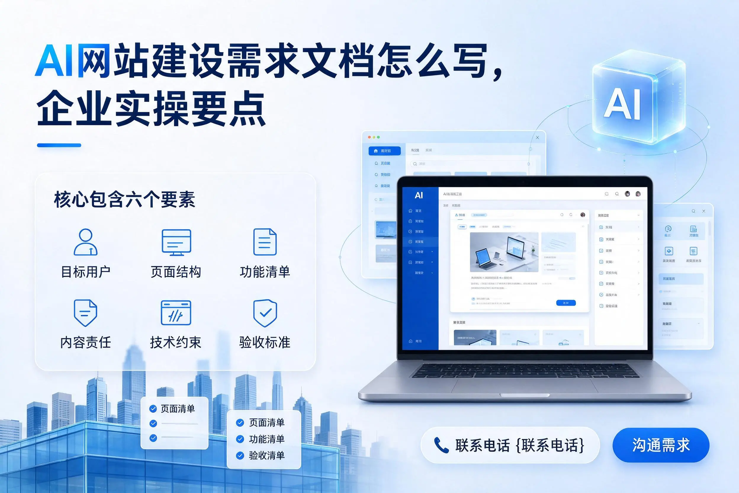 AI网站建设需求文档怎么写，巴中企业实操要点